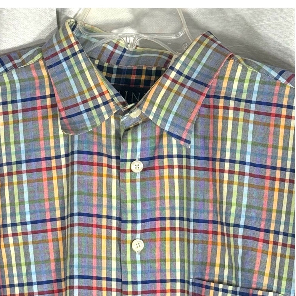 MINE XL Multicolor Plaid Button-Down Shirt - Classic Men's Casual‎